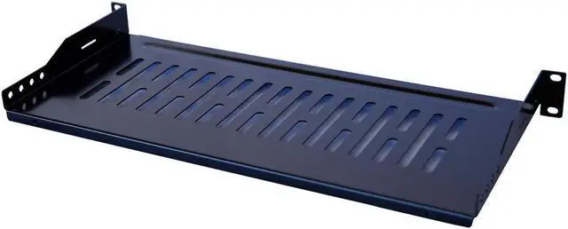 Alt view image 4 of 5 - 19" 1U 8"(210mm) Deep Cantilever Server Shelf Vented Rack Mount