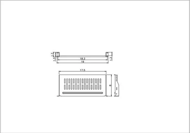 Alt view image 5 of 5 - 19" 1U 8"(210mm) Deep Cantilever Server Shelf Vented Rack Mount