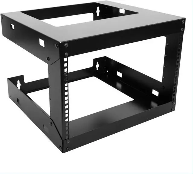 Main image of 6U Wall Mount Open Frame 19'' Server Equipment Rack Threaded 18 inch depth Black