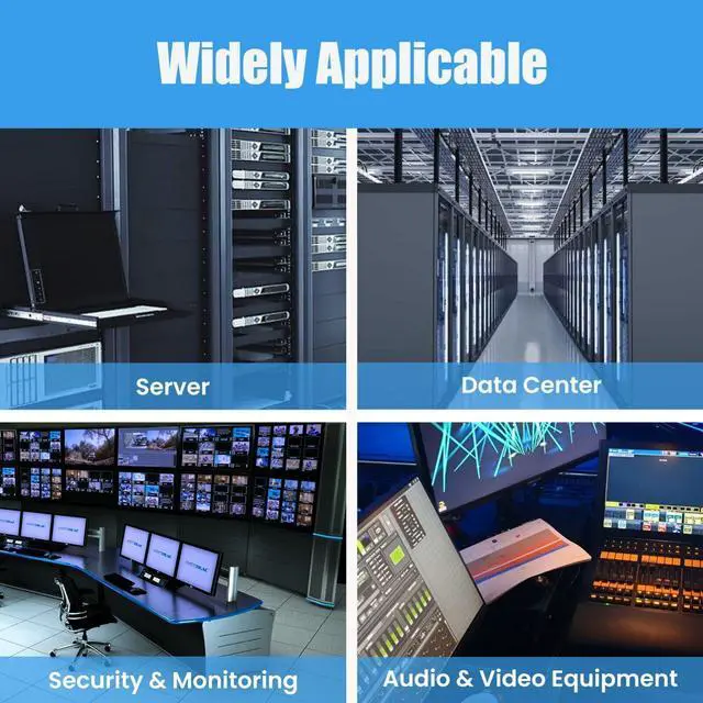 Alt view image 5 of 6 - 6U Wall Mount Open Frame 19'' Server Equipment Rack Threaded 18 inch depth Black