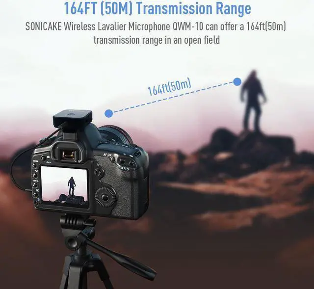 Alt view image 4 of 7 - SONICAKE Wireless Lavalier Microphone System for iPhone & Android Phone/DSLR Cam