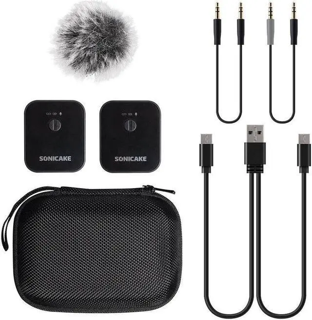 Alt view image 6 of 7 - SONICAKE Wireless Lavalier Microphone System for iPhone & Android Phone/DSLR Cam