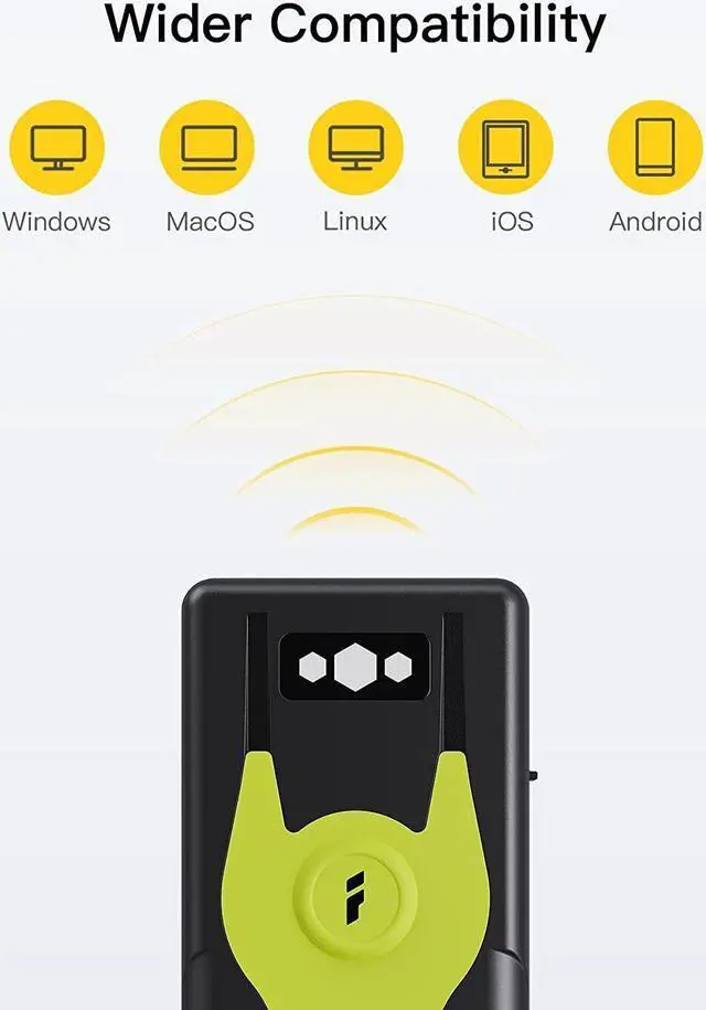 Alt view image 3 of 7 - Bluetooth Scanner 2D Barcode Scanner 2.4Ghz USB Adapter Exclusive Shortcut