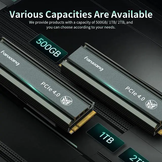Alt view image 7 of 7 - fanxiang S660 2TB PCIe 4.0 NVMe SSD M.2 2280 Internal Solid State Drive - with Heatsink, Up to 4800MB/s, Perfectly Compatible with PS5, Dynamic SLC Cache