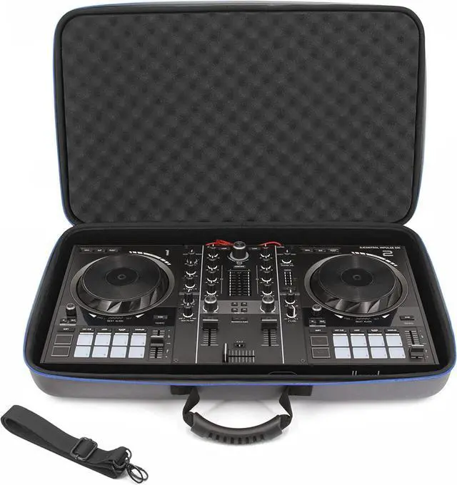 Main image of DJ Controller Travel Case Compatible with Hercules Inpulse 500 - Hard Shell DJ Mixer Carrying Case with Shoulder Strap & Impact-Absorbing Foam For Audio Controllers and Audio Equipment
