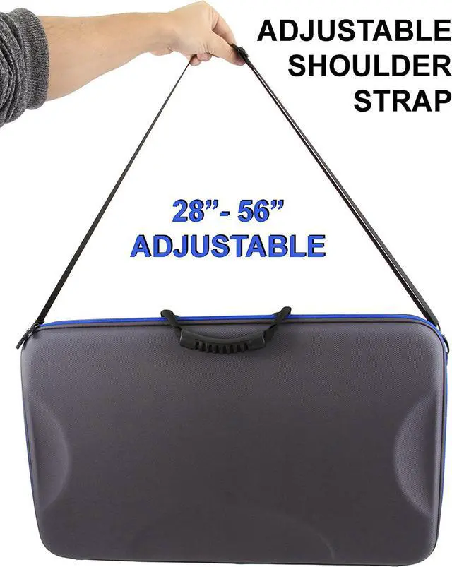 Alt view image 7 of 7 - DJ Controller Travel Case Compatible with Hercules Inpulse 500 - Hard Shell DJ Mixer Carrying Case with Shoulder Strap & Impact-Absorbing Foam For Audio Controllers and Audio Equipment