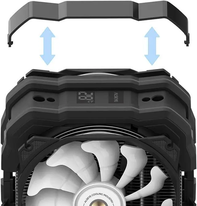 Alt view image 7 of 7 - ALSEYE M120D Plus CPU Air Cooler, Temperature Displayed CPU Cooler Comes with Dual ARGB & PWM 120mm Max Series Fans, Compatible with Intel LGA1700 /1200 /115X /2011/2066 /1366 and AMD AM4/AM5 (Black)