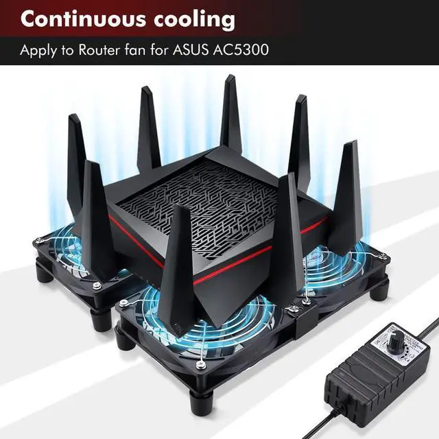 Alt view image 4 of 6 - 4 x 120mm Mining Rig Server Rack Fan with 100V - 240V AC Power Variable Speed Control, Big Airflow for DIY Cooling CPU GPU,AV Cabinets, TVs Routers. Audio Amplifier, Refrigerator, Home Heater