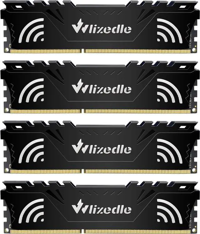 Main image of Wlizedle DDR3 RAM 32GB Kit (4x8GB) 1600MHz CL11 DIMM Desktop Memory PC3-12800 240-Pin 1.5V 2Rx8 Dual Rank Channel Non-ECC Unbuffered PC Computer Sdram Sticks Module Upgrade (Black)