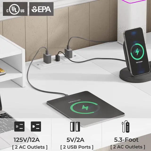 Alt view image 3 of 7 - L Shaped Computer Desk, Convertible 86.6" Home Office Desk or Corner Desk, L Office Desk with Drawer, Power Strip, Storage Cabinet, Monitor Stand & Storage Bag, White