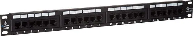 Main image of 24 Port Patch Panel Cat5E- Patch Panel 24 Port Cat 5e Patch Panel - Cat 5e Patch Panel - Rj45 Patch Panel - Cat5 Patch Panel - Wall Mount Switch Rack -Rackmount Patch Panel - 100mhz 310-324