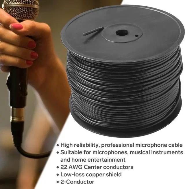 Alt view image 5 of 7 - 1000ft 22AWG 2-Conductor Microphone CableSteren ProAudio: Professional-Grade - Superior Sound Quality for Studio, Stage, and Live Performances