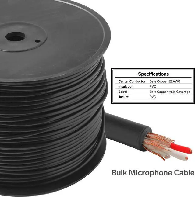 Alt view image 7 of 7 - 1000ft 22AWG 2-Conductor Microphone CableSteren ProAudio: Professional-Grade - Superior Sound Quality for Studio, Stage, and Live Performances