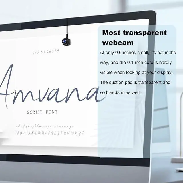 Alt view image 4 of 7 - Eye to Cam 3 Webcam 4K with Suction Cup Fixed in The Middle Screen, 8MP IMX179 CMOS, Zoom Lens Auto Focus Camera, Create a Positive Connection in Every Calls/Conferencing.