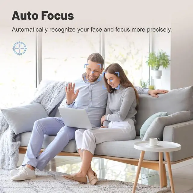 Alt view image 5 of 7 - Eye to Cam 3 Webcam 4K with Suction Cup Fixed in The Middle Screen, 8MP IMX179 CMOS, Zoom Lens Auto Focus Camera, Create a Positive Connection in Every Calls/Conferencing.