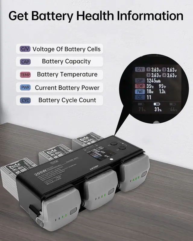 Alt view image 6 of 7 - 200W Air 3/Air 3S Parallel Charging Hub for /Specta Air 3 Series