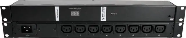 Alt view image 6 of 6 - MP-1001E Metered PDU - 1U Rack Mount 20A, High Power 8 Outlet (6X C13 and 2X C19) with Accurate Current RMS - Non-Switched