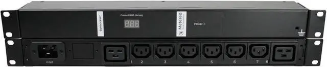 Main image of MP-1001E Metered PDU - 1U Rack Mount 20A, High Power 8 Outlet (6X C13 and 2X C19) with Accurate Current RMS - Non-Switched
