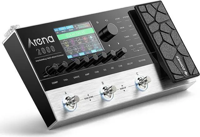 Main image of Arena 2000 Guitar Multi-Effects Pedal with 278 Effects, 100 IRs, Looper, Drum Machine, Amp Modeling, XLR and MIDI Support