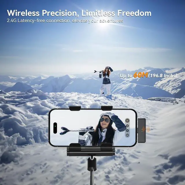Alt view image 5 of 7 - LEVN Wireless Lavalier Microphone, Microphone for iPhone (2 TX + 2 RX + Charging Case), Mini Mic with Noise Cancellation, 20H Battery, 200ft, Wireless Microphone for iPhone 15/14/13/12, Android, PC