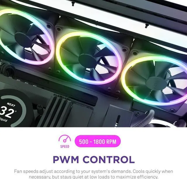 Alt view image 5 of 7 - F120RGB Duo - 120mm Dual-Sided RGB Fan - Triple Pack (Black) w/RGB Controller
