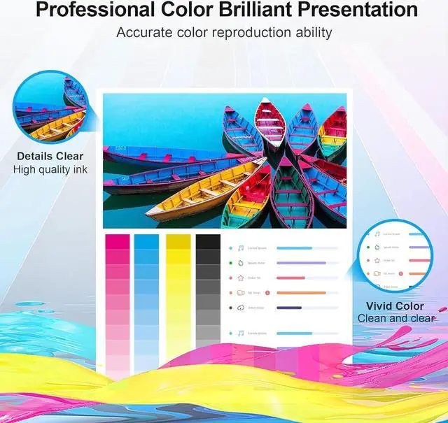 Alt view image 5 of 7 - Ennovor 62XL Ink Cartridges Black and Color Replacement for HP Ink 62 HP 62 Ink Fits for Envy 5540 7640 5640 5660 7645 5549 OfficeJet 5740 5746 8040 OfficeJet Mobile 250 200 Printer (2 Pack)