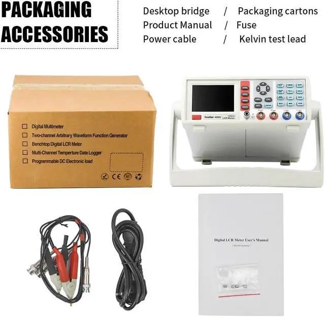 Alt view image 6 of 7 - 4090 Digital LCR Meter 10-100KHz Desktop Capacitance Resistance Impedance Inductance Measure Instrument Electric Bridge Component (4090C)