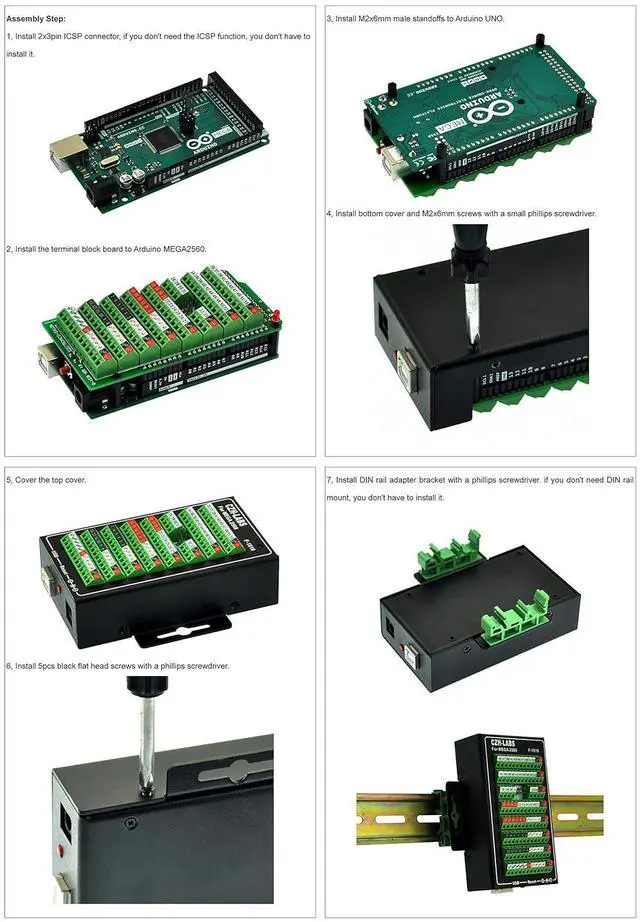Alt view image 6 of 7 - MEGA2560 Screw Terminal Block Breakout Module with Aluminum Enclosure, for  MEGA 2560 R3