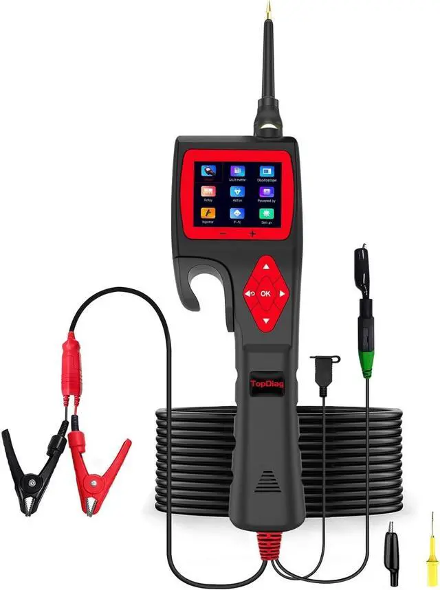 Main image of P200 Power Circuit Probe Kit - Automotive Circuit Tester with 2024 Online Update, 9~30V Voltage Range, Multimeter, Relay Test, Fuel Injector Tester, Activating Component, Oscilloscope Mode