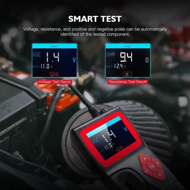 Alt view image 6 of 7 - P200 Power Circuit Probe Kit - Automotive Circuit Tester with 2024 Online Update, 9~30V Voltage Range, Multimeter, Relay Test, Fuel Injector Tester, Activating Component, Oscilloscope Mode