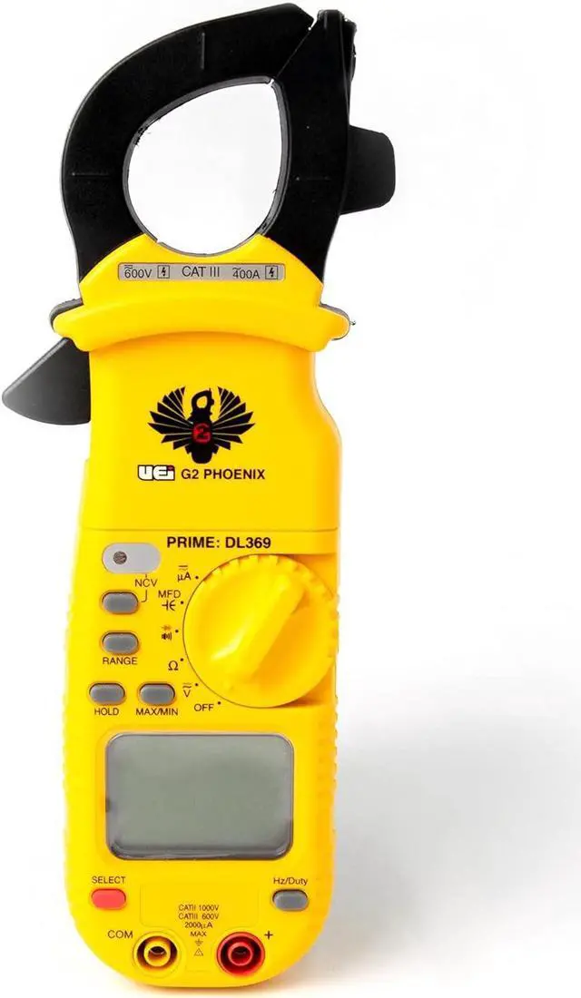 Main image of DL369 Digital Clamp Meter HVAC Auto-Ranging 4000 Counts Volt Meter AC Amp Meter Measures AC Current AC/DC Voltage & Microamps Capacitance Resistance Diodes NCV Continuity Tester Live Wire Test