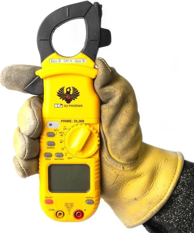Alt view image 3 of 7 - DL369 Digital Clamp Meter HVAC Auto-Ranging 4000 Counts Volt Meter AC Amp Meter Measures AC Current AC/DC Voltage & Microamps Capacitance Resistance Diodes NCV Continuity Tester Live Wire Test