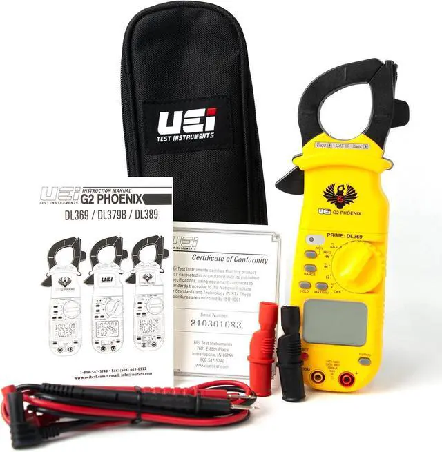 Alt view image 6 of 7 - DL369 Digital Clamp Meter HVAC Auto-Ranging 4000 Counts Volt Meter AC Amp Meter Measures AC Current AC/DC Voltage & Microamps Capacitance Resistance Diodes NCV Continuity Tester Live Wire Test