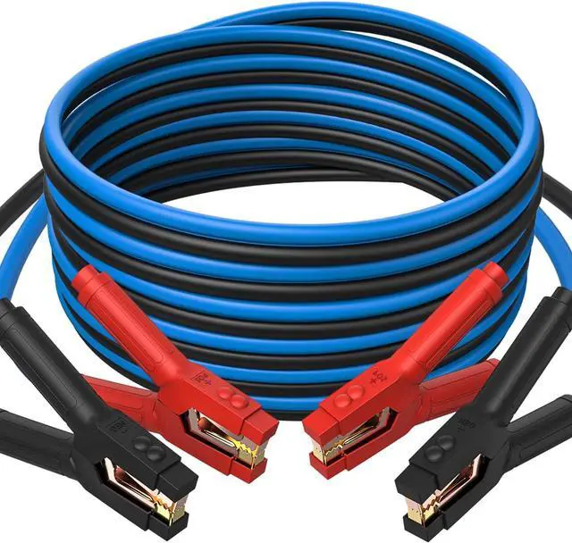 Main image of P025 Jumper Cables for 12/24V Car Battery, 1000A Heavy Duty Booster Cables with Carrying Bag, Jumper Cables Kit for Vehicles with up to 8.0 L Gas and 6.0L Diesel Engines