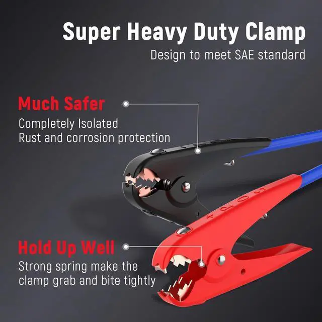 Alt view image 2 of 7 - Jumper Cables,1 Gauge 30 Feet 800A Booster Cables with UL-Listed Clamps, Heavy Duty Automotive Quick Connect Booster Cables for Car, SUV and Trucks with Carry Bag