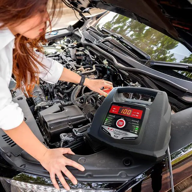 Alt view image 4 of 7 - Fully Automatic Car Battery Charger & Engine Starter - 6V / 12V Battery Charger & Maintainer - for Standard AGM Gel & Deep-Cycle Batteries - Reverse Hook-Up Protection - SC1281