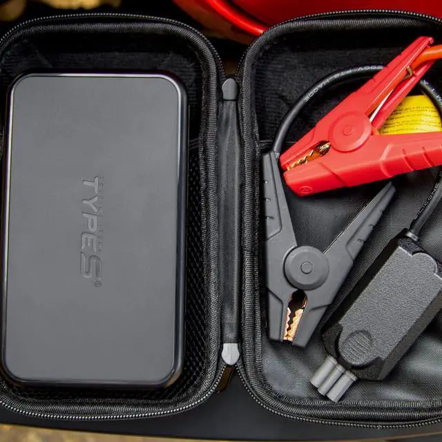 Alt view image 3 of 7 - 1000A Car Battery Jump Starter 12V 6L Gas 3L Diesel with LCD Display, Car Jumper Starter Portable Charger 10,000 mAh USB-C Power Bank, Emergency Hazard Lights, UL Listed - Black