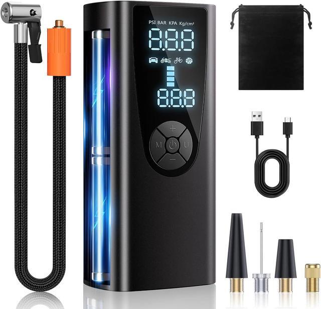 Tire Inflator Portable Air Compressor 150PSI Portable Air Pump for Car Tires with 20000mAh Battery Auto Off Bike Pump with Digital Pressure Gauge Emergency Light for Car Motorcycle Ball Newegg
