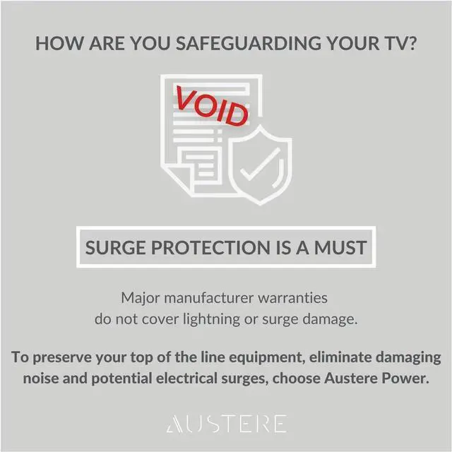 Alt view image 2 of 7 - Austere III Series, Wall Power 4 Outlet Surge Protector, 2500 Joules, EMI/RFI Filtering, Flameless MOV, Overcurrent Protection, SmartFit Outlets, 4 Year Component Guarantee