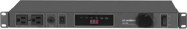 Main image of PMX-3300 Power Conditioner and Surge Sequencer 10 Protected Outlets and 3 Zones 15A with LED Voltmeter Display & Pullout Light (Grey) GRAY  By DT