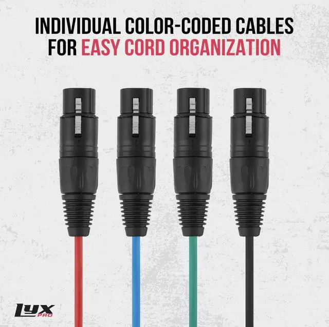 Alt view image 4 of 7 - 4 Channel 3 Pin Multi Network XLR Cable Breakout for Stage Sound Lighting and Recording Studio Male and Female to RJ45 Ethercon, Great for Sound Monitoring, Light Setup