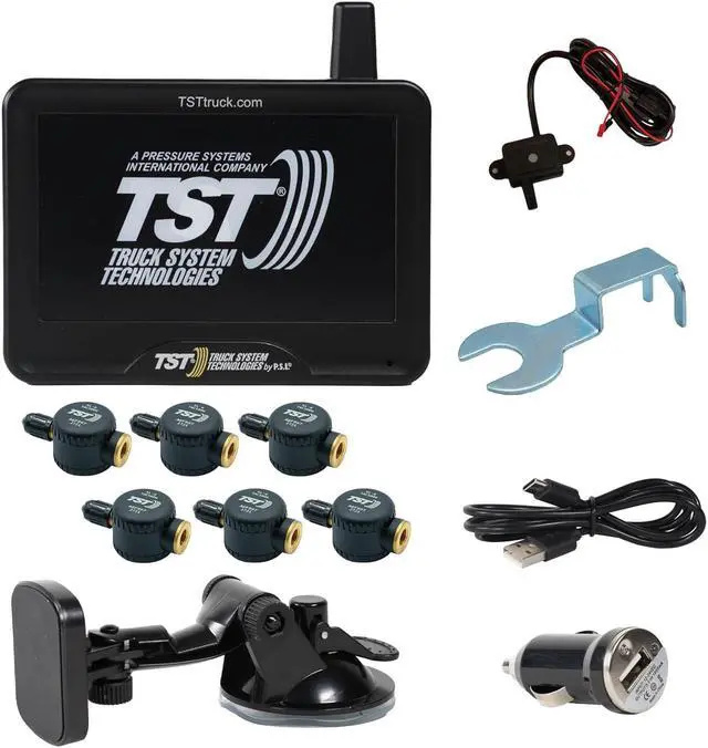 Alt view image 6 of 6 - TST 507 Series TPMS - RV Tire Pressure Monitoring System with 6 Flow Thru Sensors & Color Display Monitor for Travel Trailers, Campers and Motorhomes (Metal Valve Stems Required for Flow Thru)