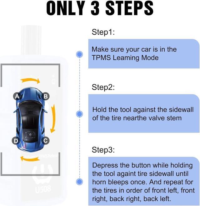 Alt view image 4 of 7 - TPMS Relearn Tool, TPMS Reset Tool Tire Pressure Monitor System Activation Tool U508, Sensor Reset Tool for Ford Jeep Dodge Subaru Series Vehicle Universal