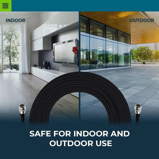 Alt view image 3 of 7 - Bolton400 -LMR®400 Equivalent Coaxial Cable 100ft - Heavy Duty Ultra Low Loss Coax Cable 50ohm - N Male to N Male - 100 feet Black - for Home and Commercial Signal Booster Installation