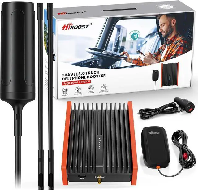 Main image of Cell Phone Signal Booster for Trucks and SUVs | Boosts 5G & 4G LTE for All Carriers - Verizon, AT&T, T-Mobile & More | Weatherproof Antenna | Ultra-Stable Booster | FCC Approved