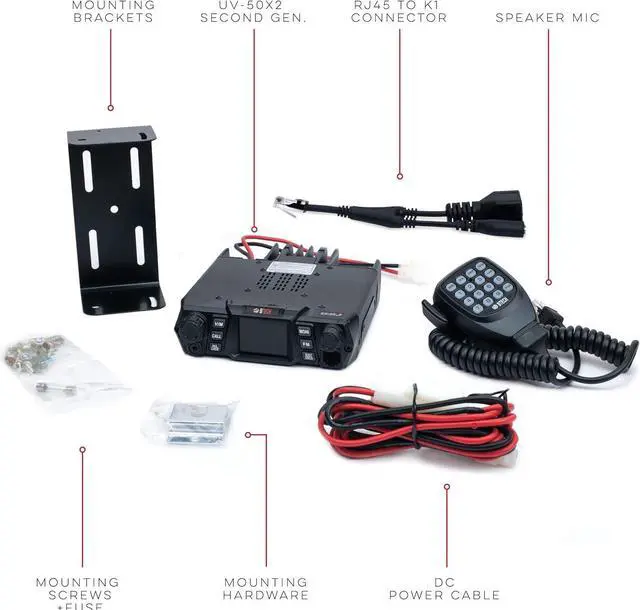 Alt view image 5 of 7 - UV-50X2 (Second Gen.) Mobile 50 Watt Dual Band Base, Mobile Radio: VHF, UHF Amateur (Ham)
