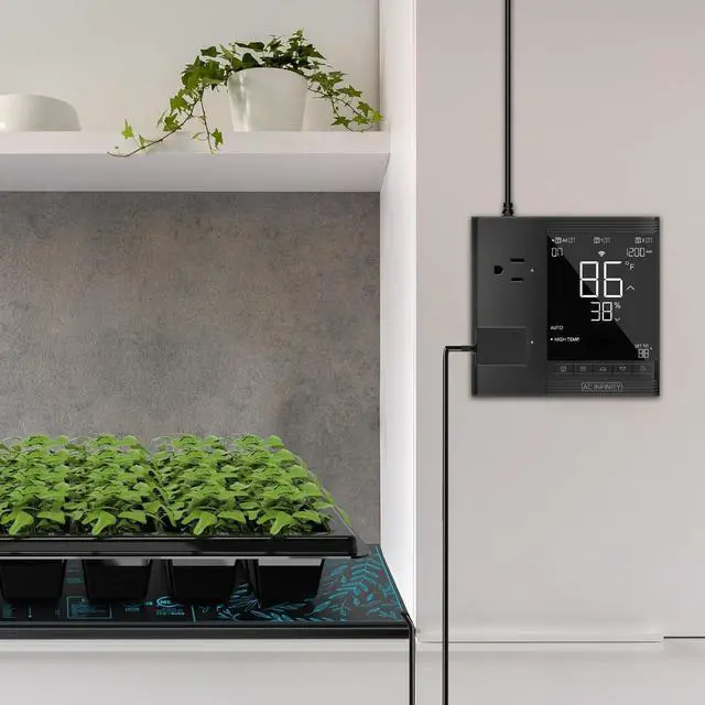 Alt view image 7 of 7 - Controller 75, Smart Outlet Controller, with Temperature, Humidity, Timer, Cycle, Schedule Controls, Desktop Digital Thermostat for Heat Mat, Seedling Germination, and Propagation