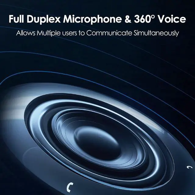 Alt view image 3 of 6 - RGBlink Bluetooth Speakerphone Conference Speakerphone with Microphone USB Speakerphone Wireless Enhanced Noise Reduction Algorithm Home Office 360° Voice Pickup CP900 Teams Certified
