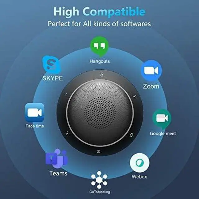 Alt view image 2 of 6 - Bluetooth Conference Speakerphone Wireless Microphone and Speaker for Mobile Phone and Computer, USB Office Speakerphone for Skype, Zoom