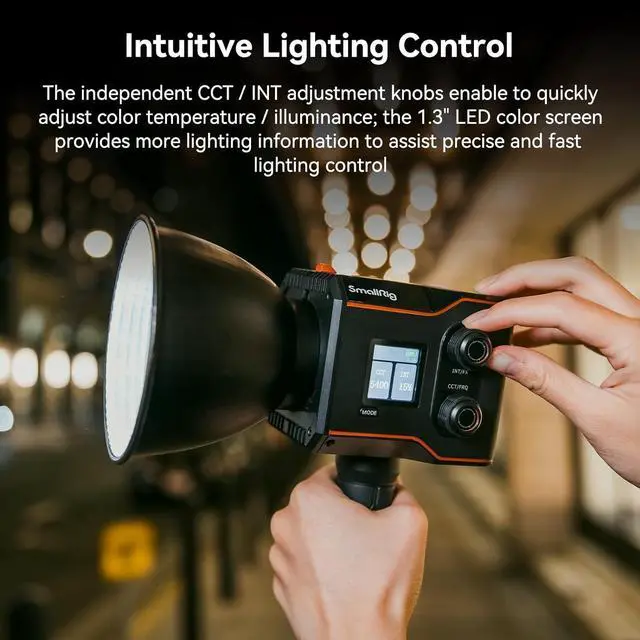 Alt view image 7 of 7 - SmallRig RC 60B COB Video Light, 49Wh Battery 45min Runtime, 63W 11200lux CRI 97+ Bicolor LED Video Light, Portable Palm-Sized Continuous Output Light, for Photography/Video/Studio, Mobile Version